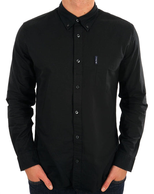 Ben Sherman Long Sleeve Oxford Shirt Black
