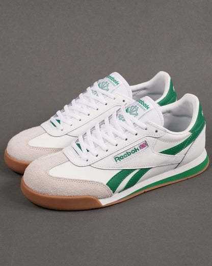 Reebok Campio XT Trainers White/Glen Green/Gum