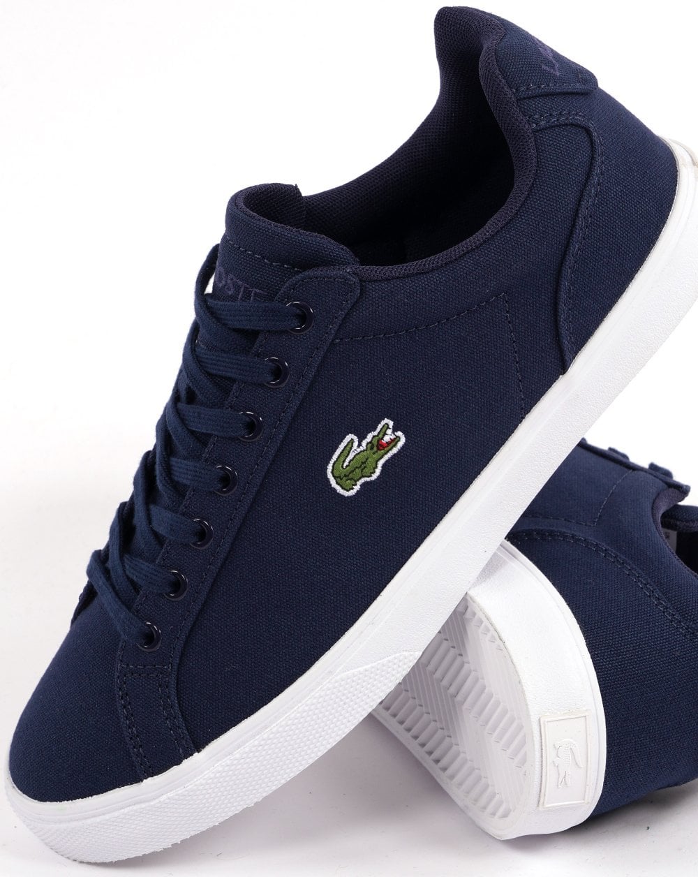 Lacoste Lerond Canvas Trainer Navy