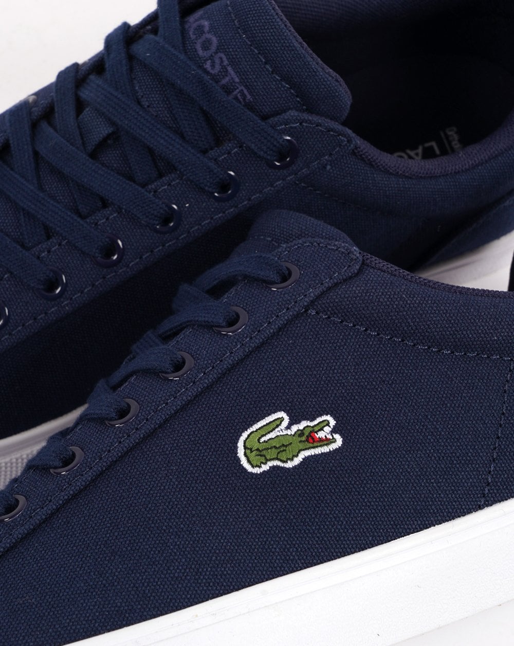 Lacoste Lerond Canvas Trainer Navy