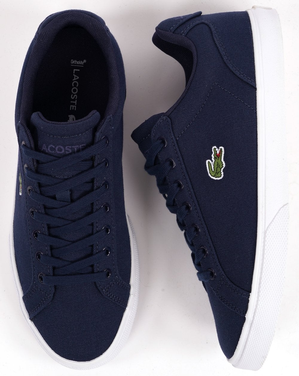 Lacoste Lerond Canvas Trainer Navy