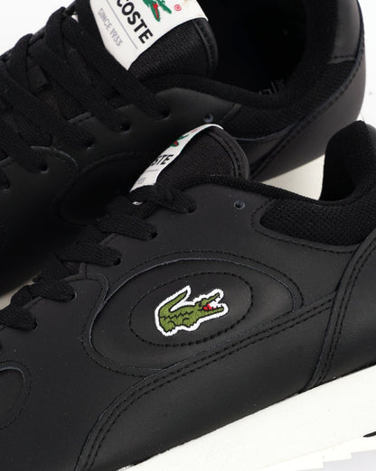 Lacoste Linetrack Leather Trainers Black/Off White