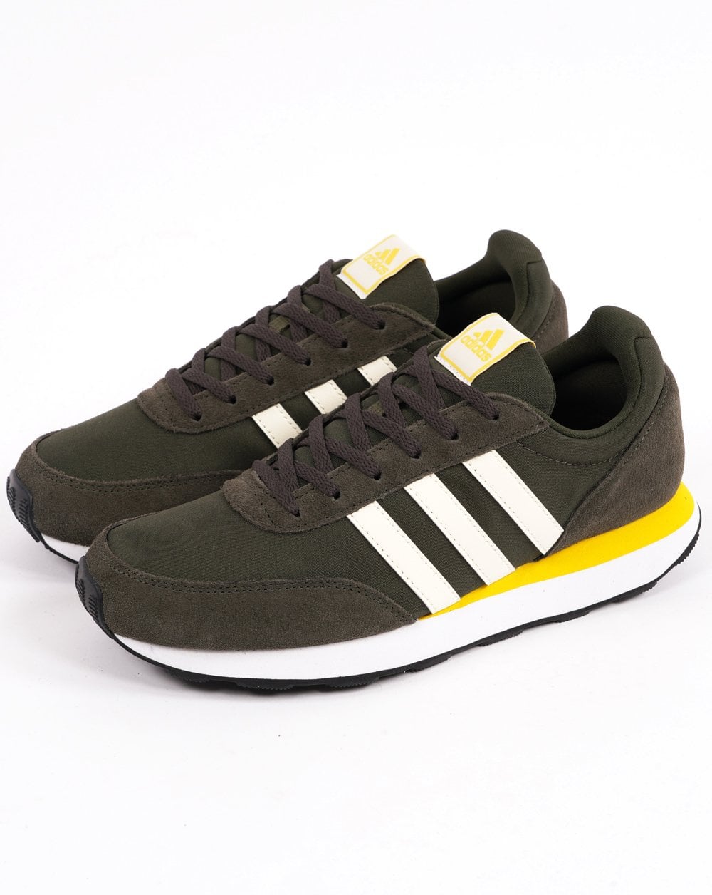 Adidas Run 60s Trainers Shadow Olive / Off White