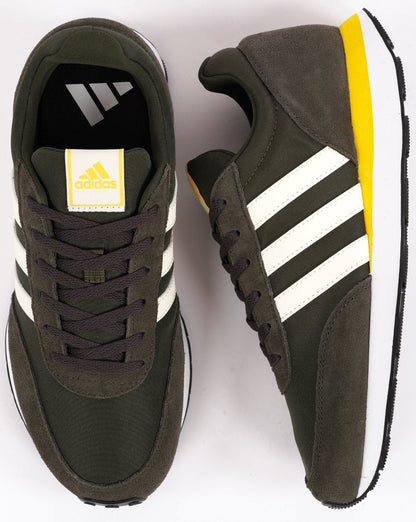Adidas Run 60s Trainers Shadow Olive / Off White
