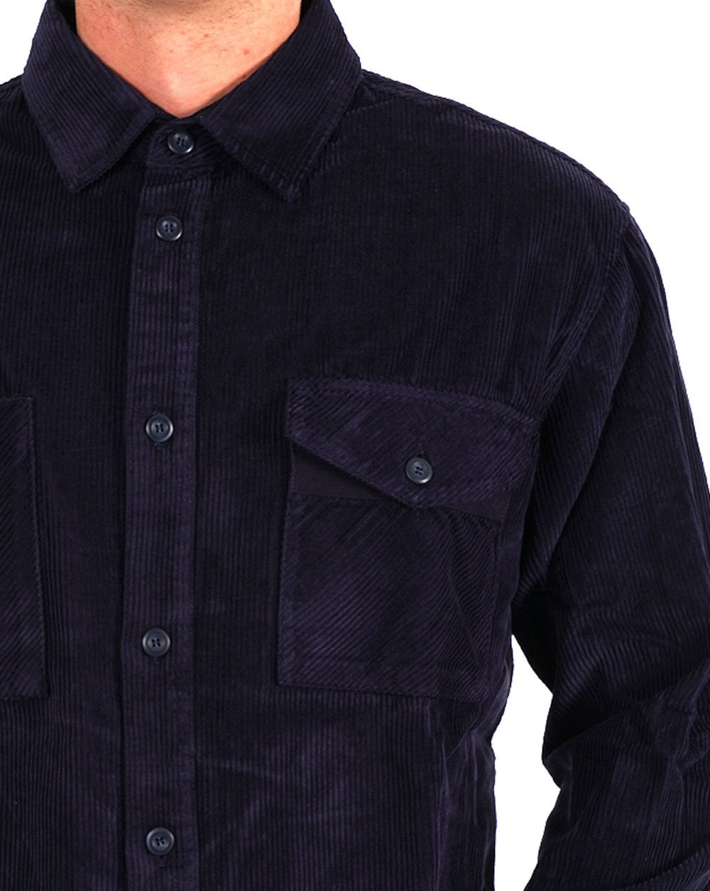 Benetton Ribbed Cord Overshirt Navy