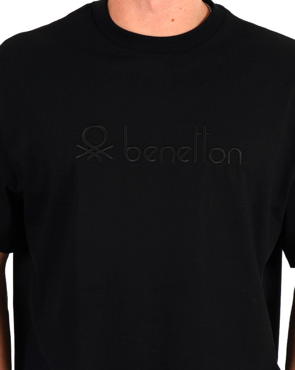 Benetton Tonal Logo T-shirt Black
