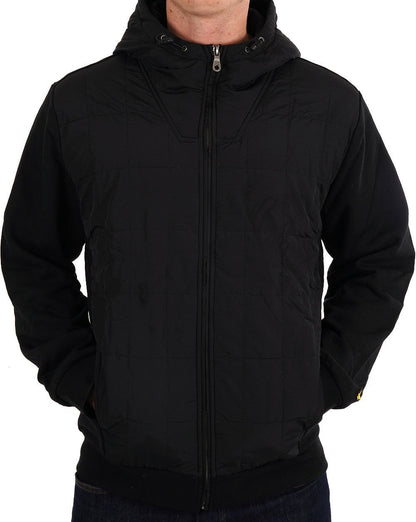 Lyle & Scott Hybrid Quilted Zip Thru Hoodie Black