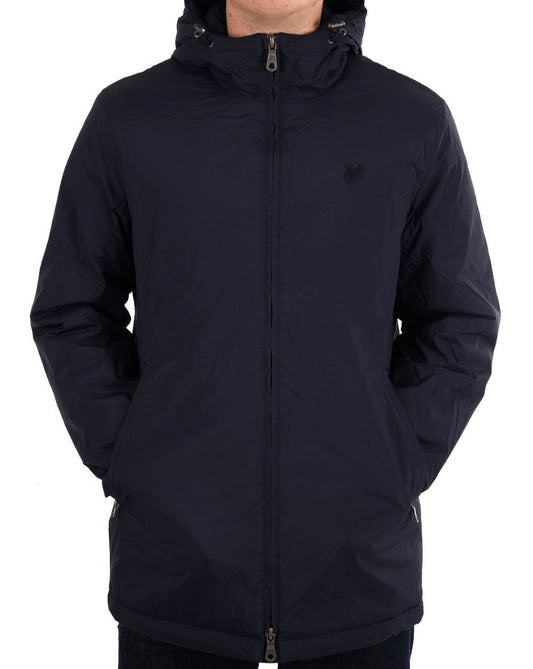 Lyle and Scott Lyle & Scott Tonal Eagle Parka Shell Jacket Navy