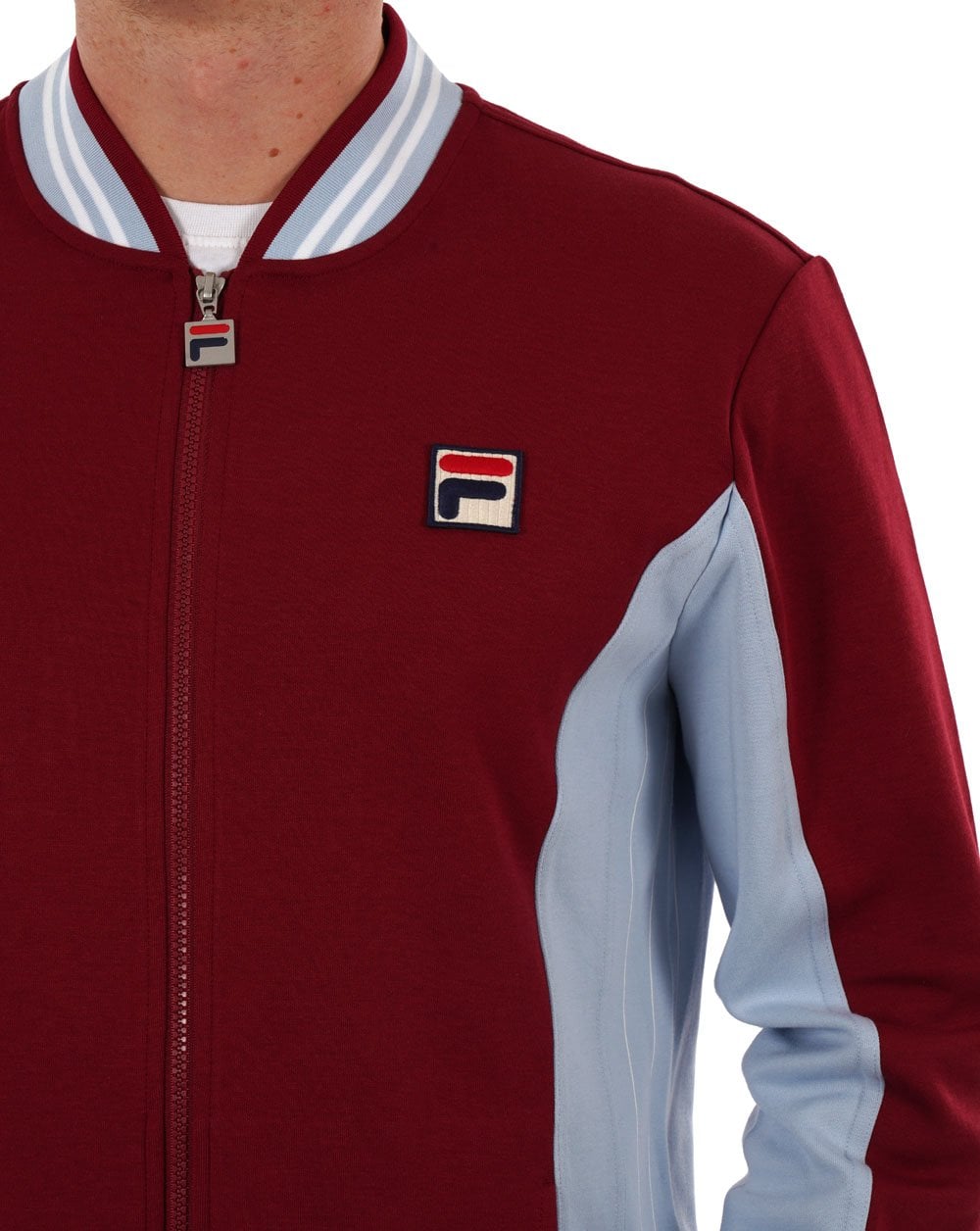 Fila Vintage Mk1 Settanta Track Top Claret/Sky Blue