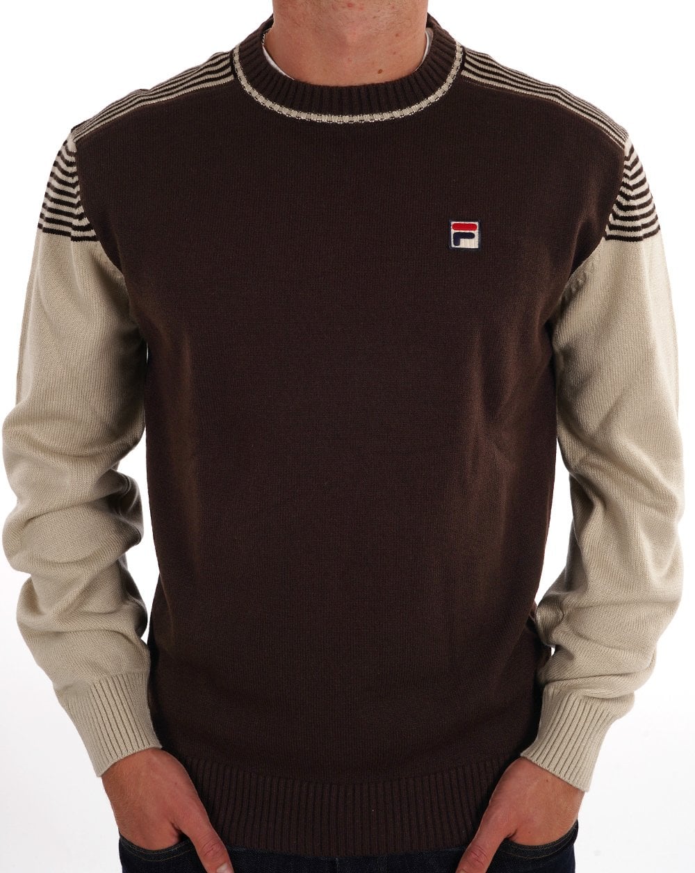 Fila Vintage Harnan Knitted Jumper Coffee Bean