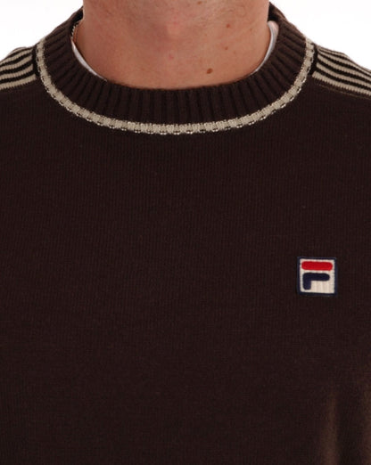 Fila Vintage Harnan Knitted Jumper Coffee Bean