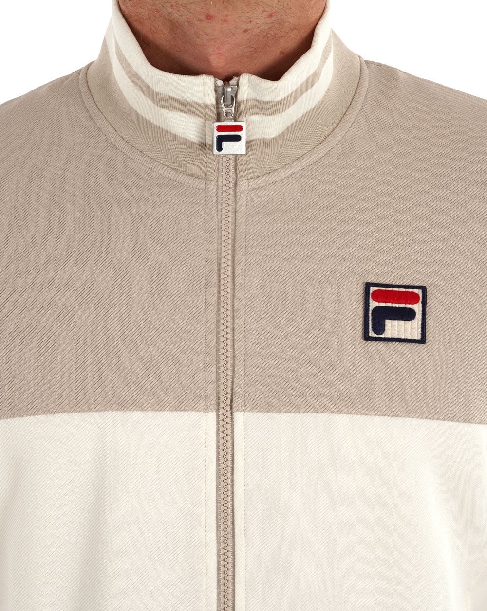 Fila Vintage Tiebreaker Track Top Gardenia/Silver