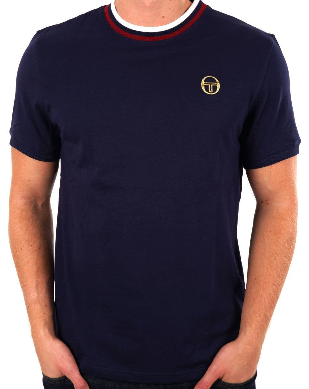 Sergio Tacchini Rainer T Shirt Navy Blue