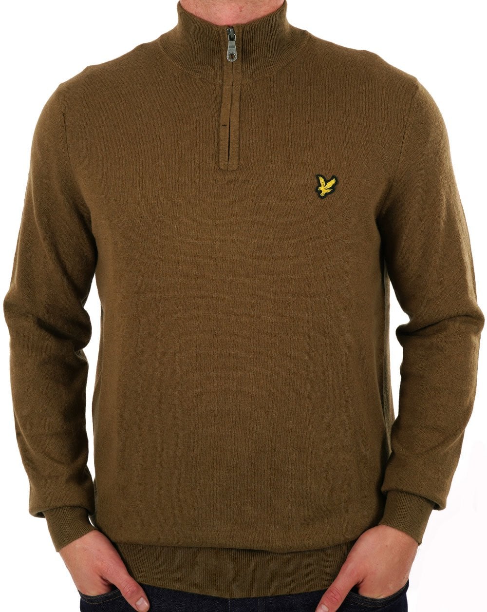 Lyle & Scott Merino Quarter Zip Jumper Wild Nettle
