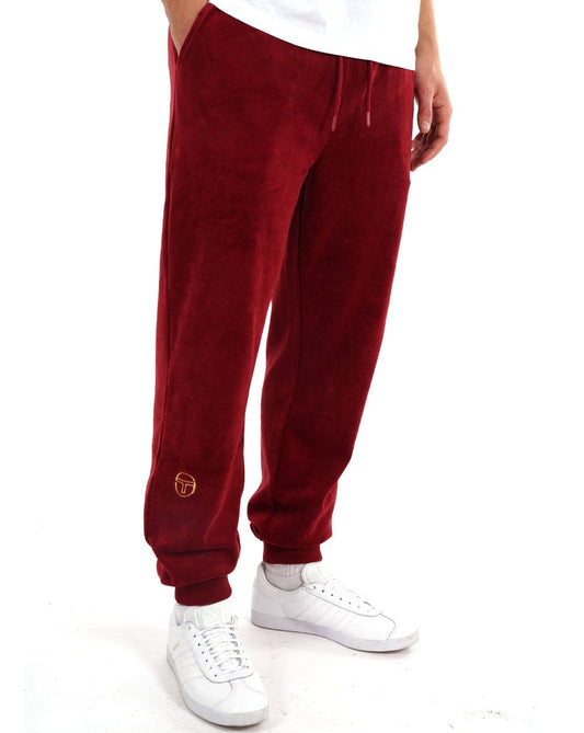 Sergio Tacchini Classic Velour Track Pants Deep Red