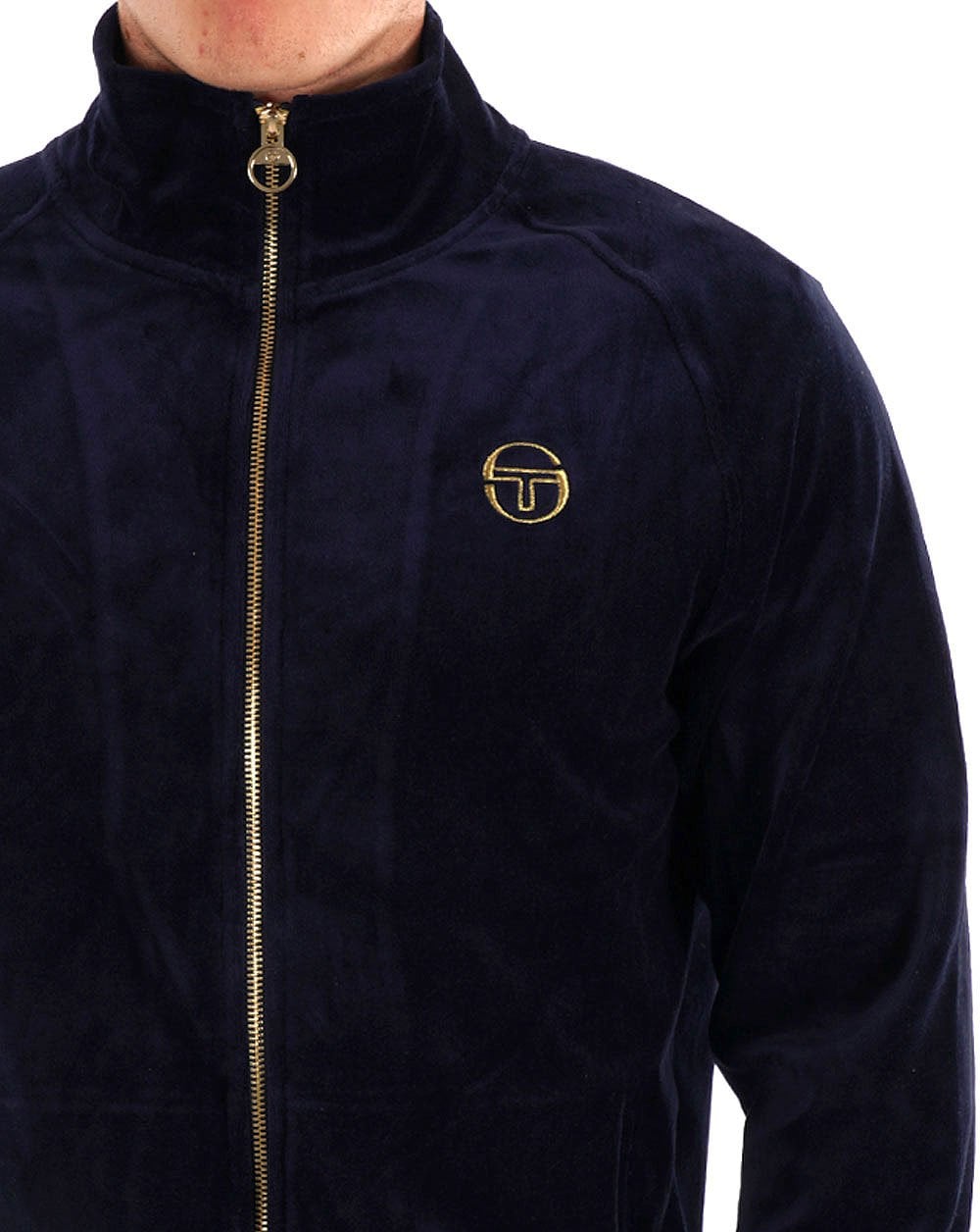 Sergio Tacchini Classic Velour Track Top Navy