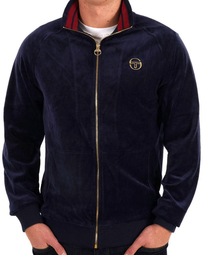 Sergio Tacchini Classic Velour Track Top Navy