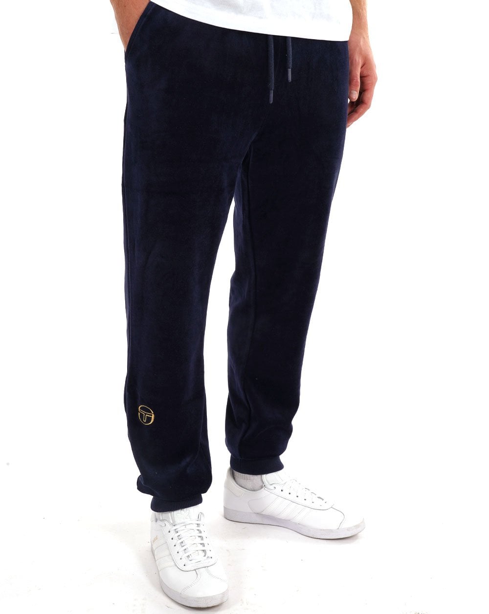 Sergio Tacchini Classic Velour Track Pants Navy