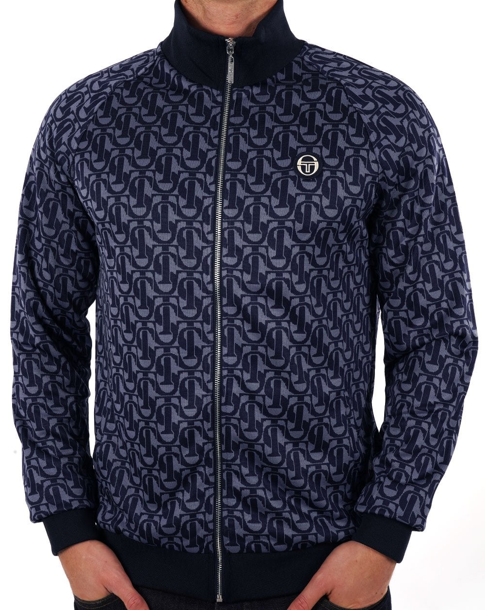 Sergio Tacchini Monogram Track Top Navy