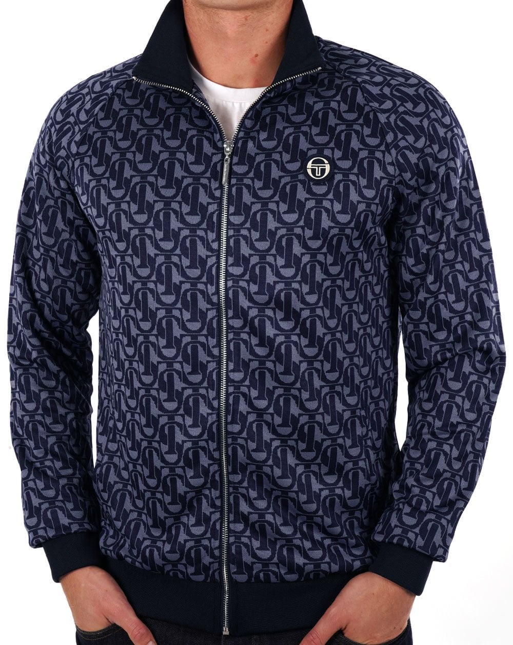Sergio Tacchini Monogram Track Top Navy
