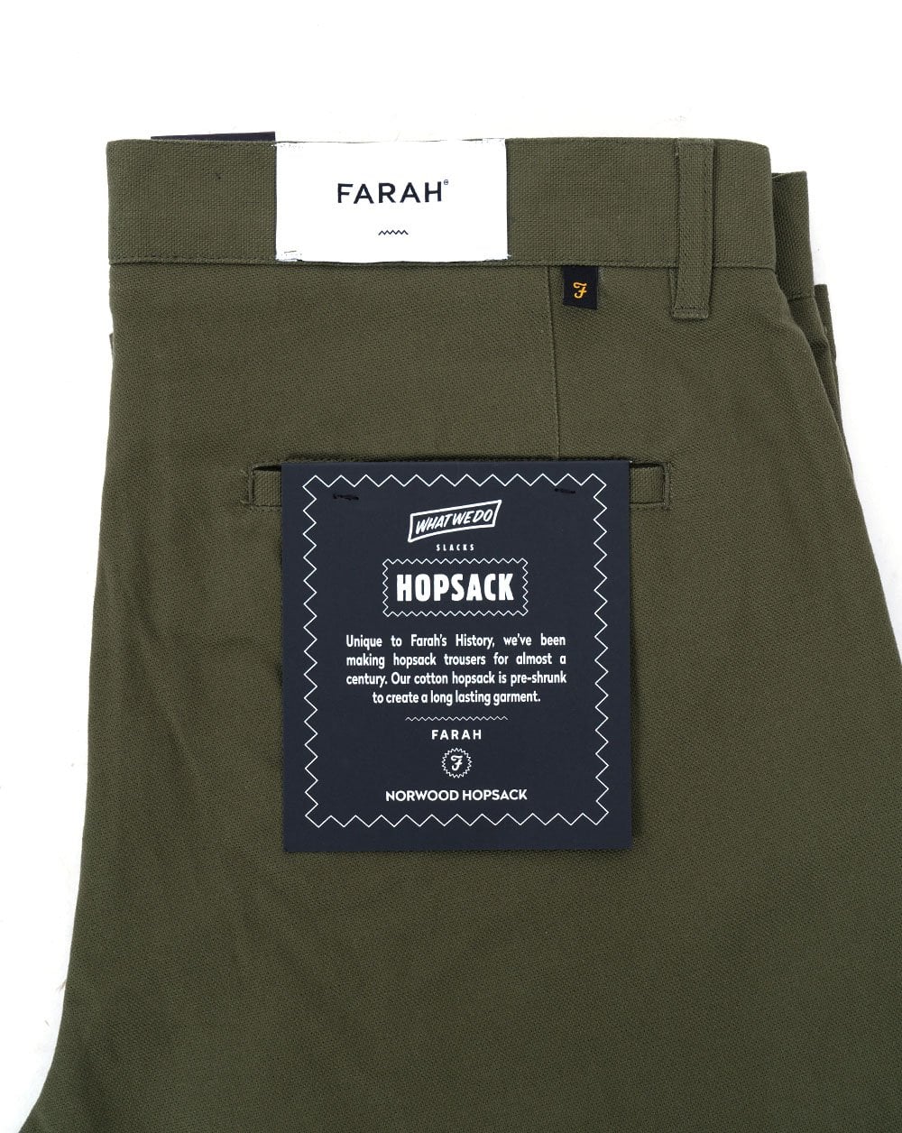 Farah Norwood Hopsack Trouser Olive Green