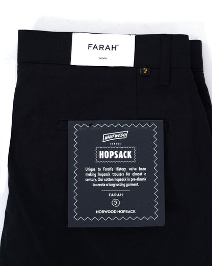 Farah Norwood Hopsack Trousers Black