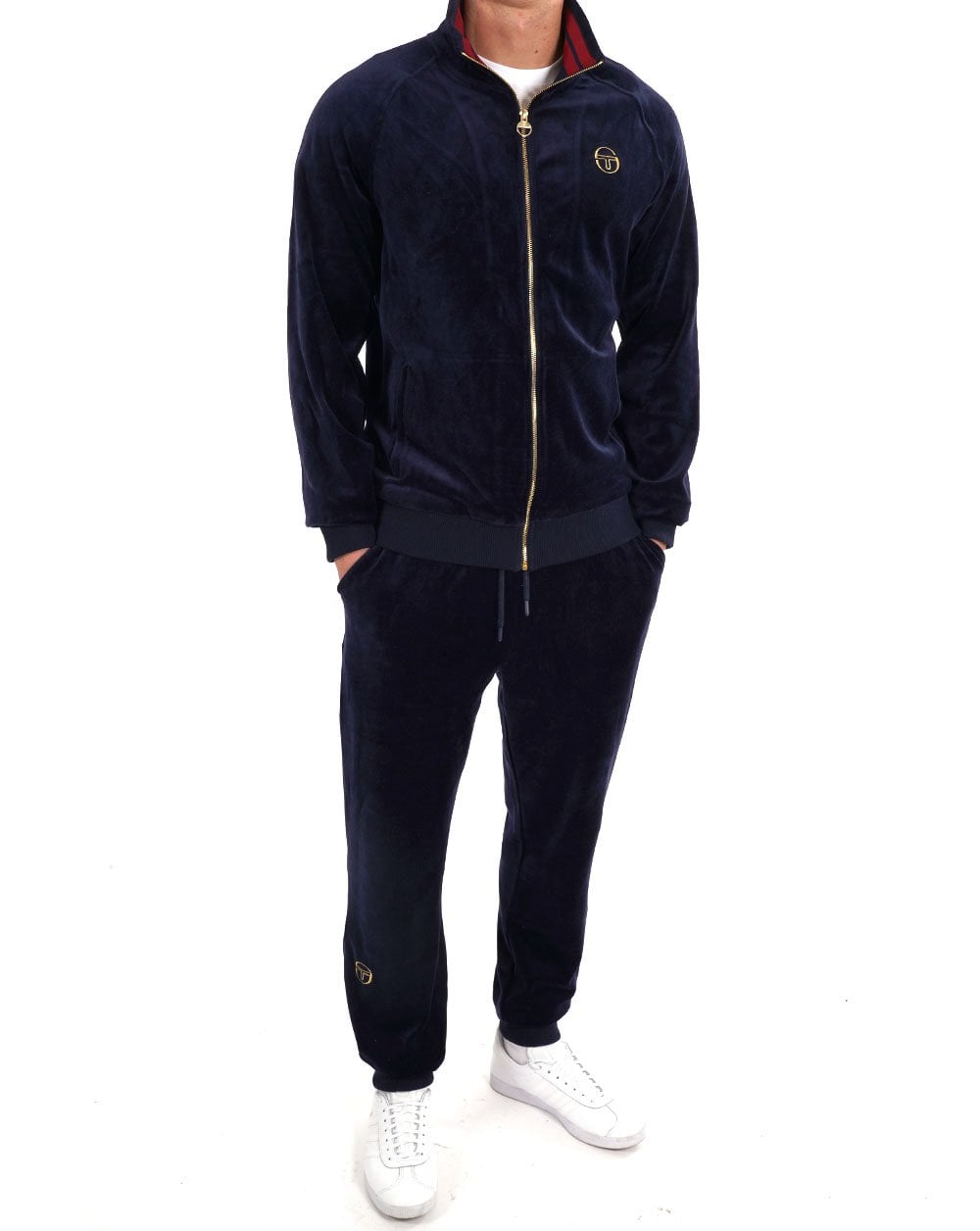 Sergio Tacchini Classic Velour Track Top Navy