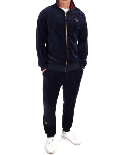 Sergio Tacchini Classic Velour Track Top Navy