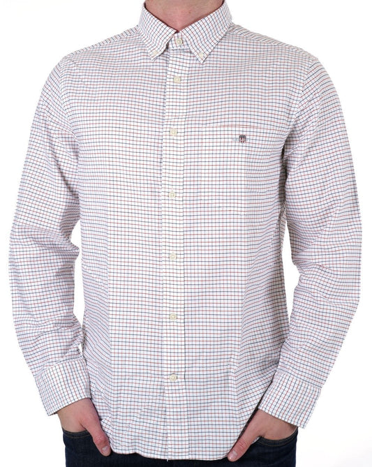 Gant Tattersall Oxford Shirt Iron Red