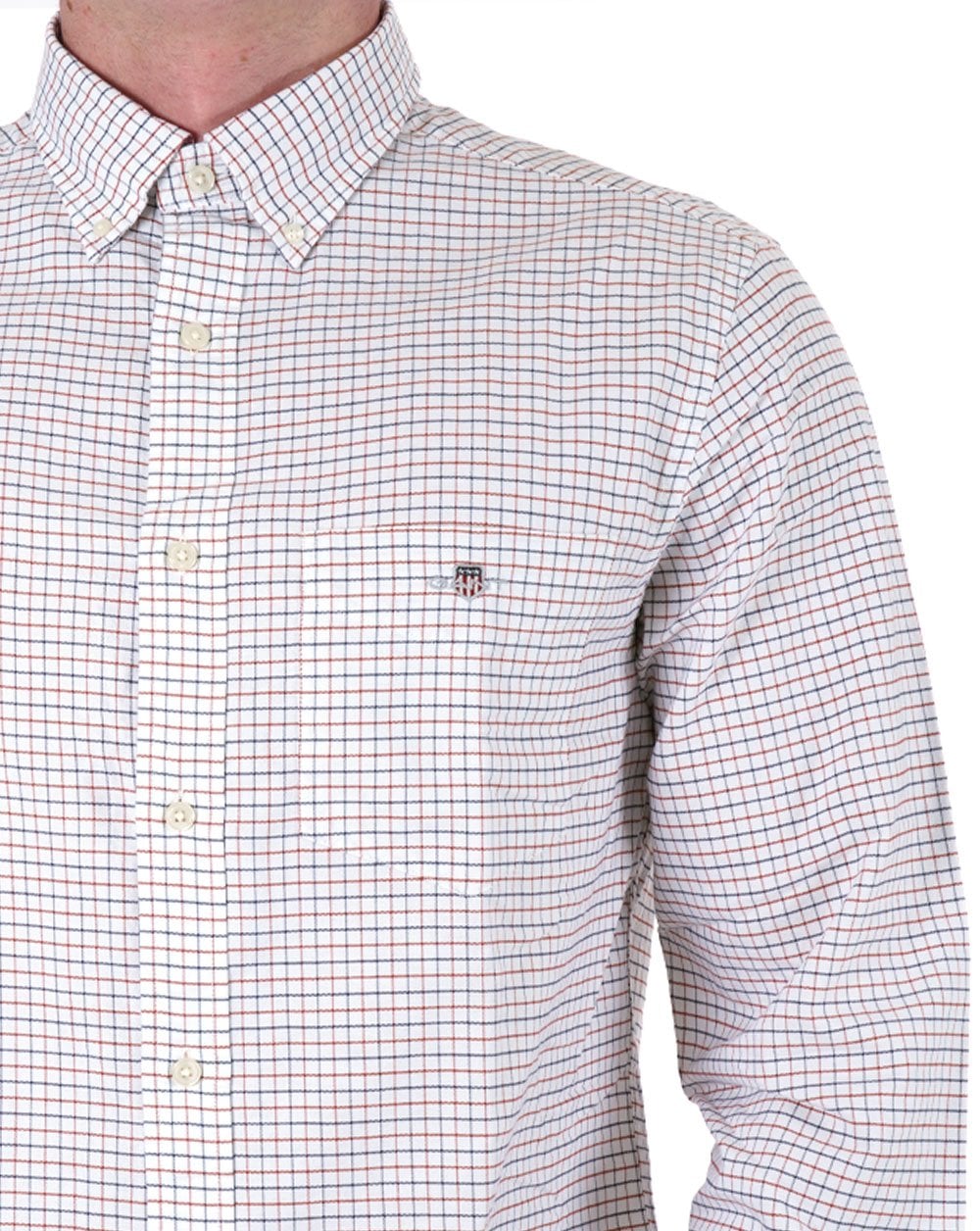 Gant Tattersall Oxford Shirt Iron Red