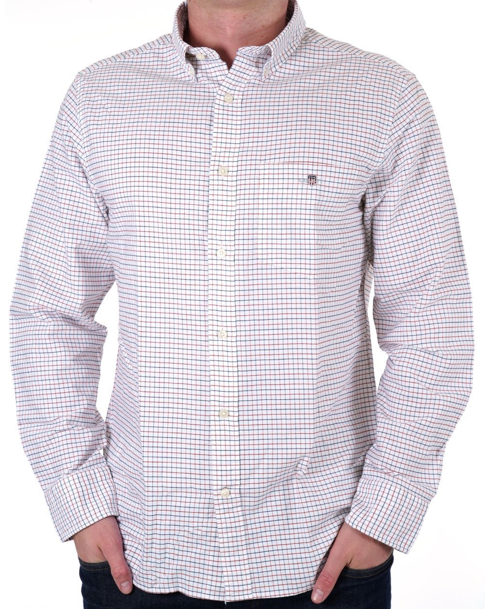 Gant Tattersall Oxford Shirt Iron Red