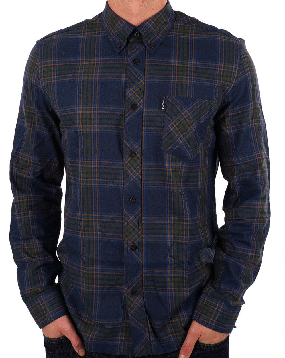 Ben Sherman Grid Check Shirt Navy