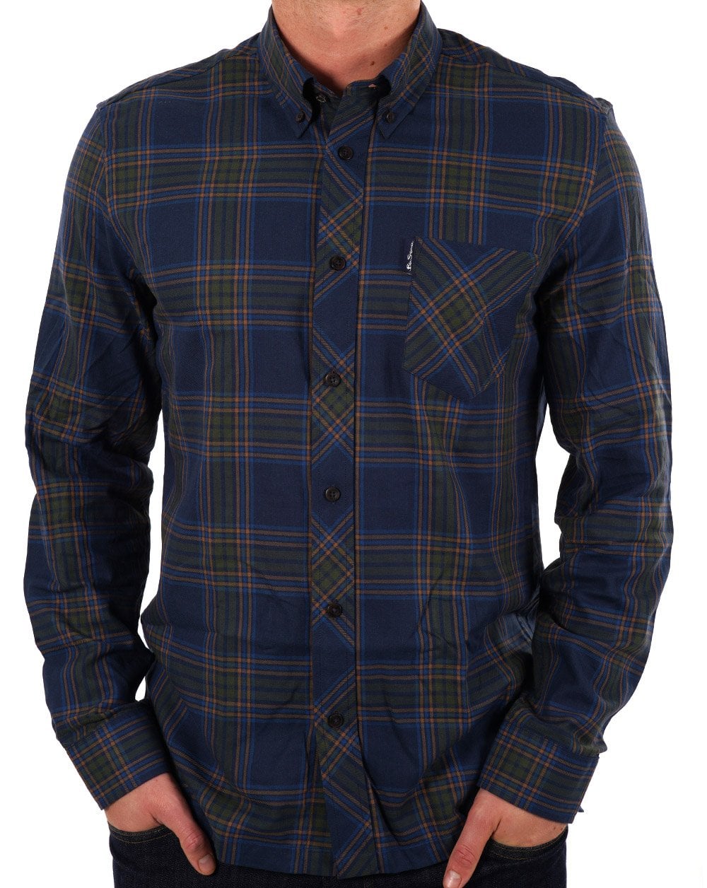 Ben Sherman Grid Check Shirt Navy