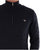 Gant Cotton Cable Knit Half Zip Sweater Navy Blue