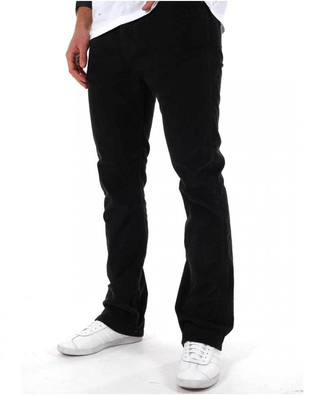 Lois Bootcut Needle Cord Black