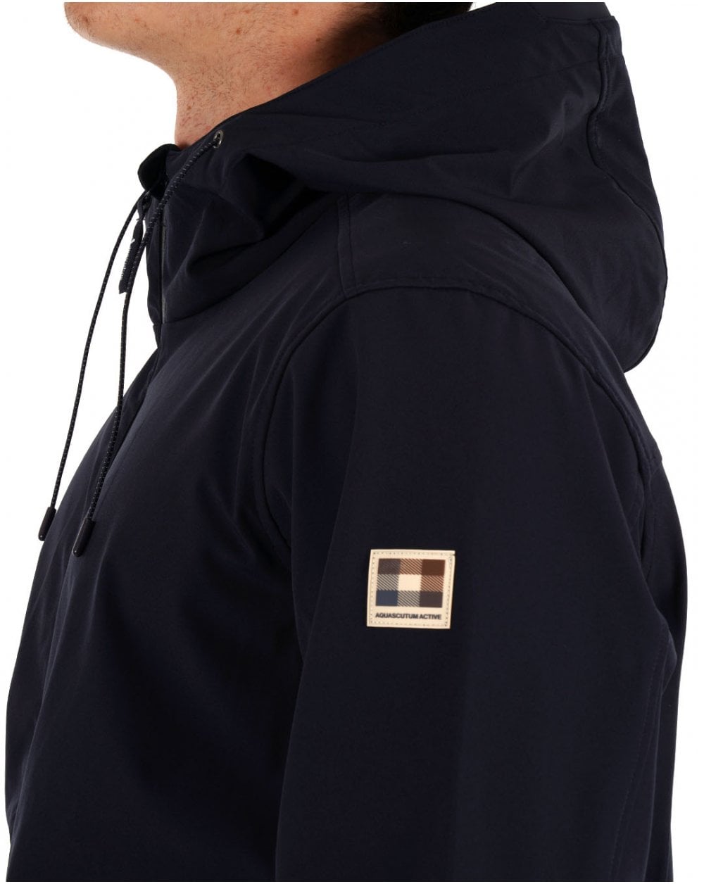 Aquascutum Shell Hybrid Hooded Jacket Navy