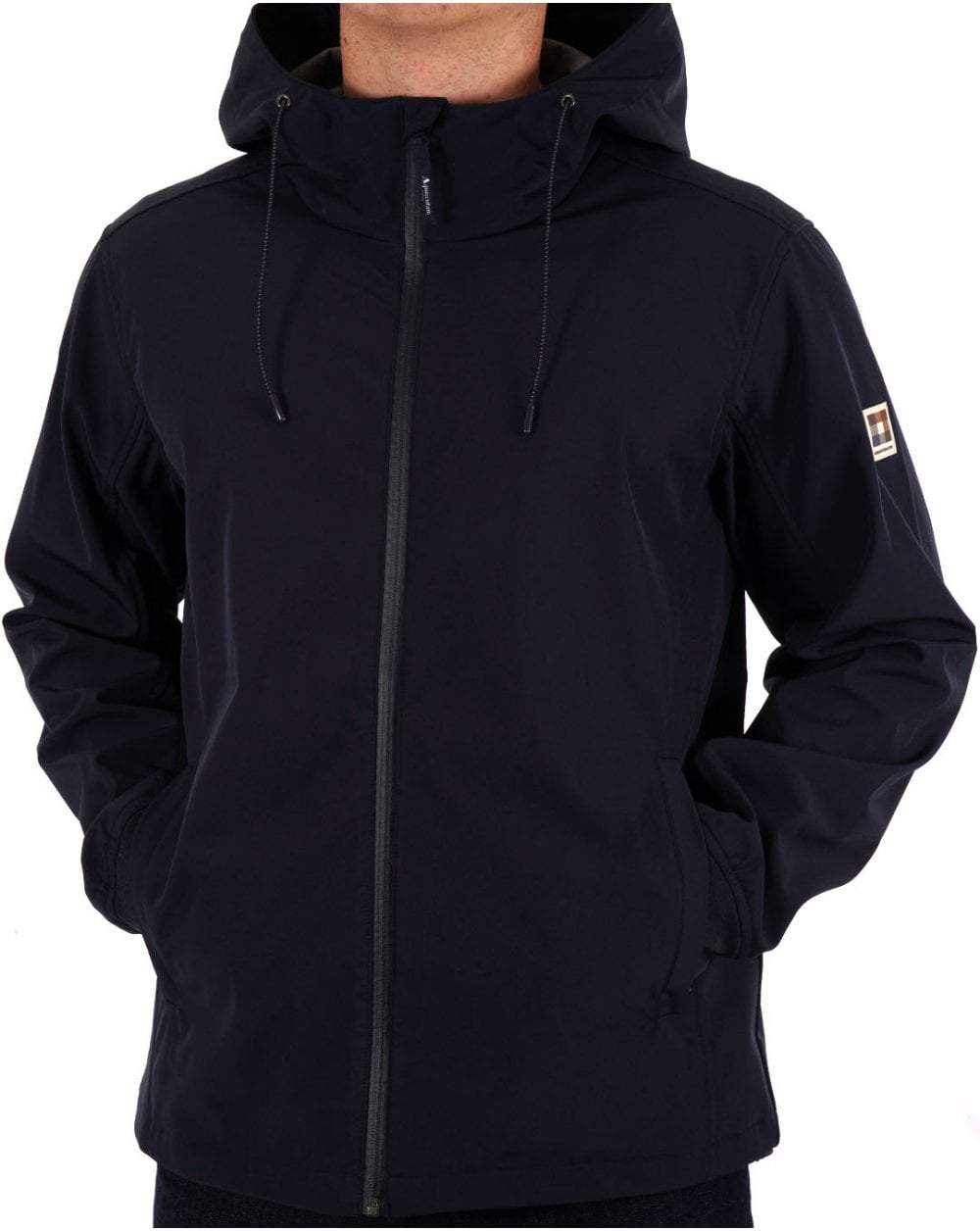 Aquascutum Shell Hybrid Hooded Jacket Navy