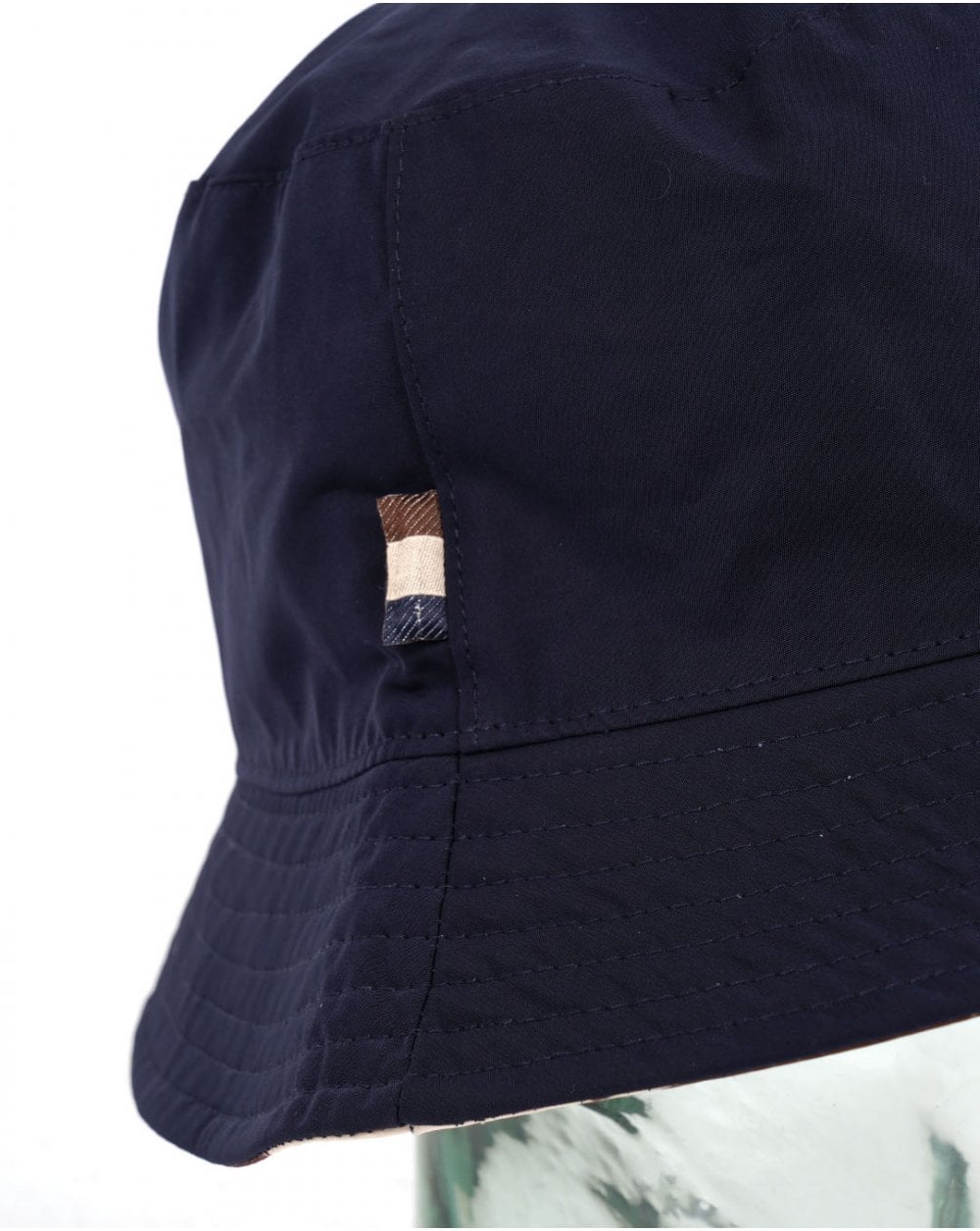 Aquascutum Hydro Macro Reversible Bucket Hat Navy/Large Check