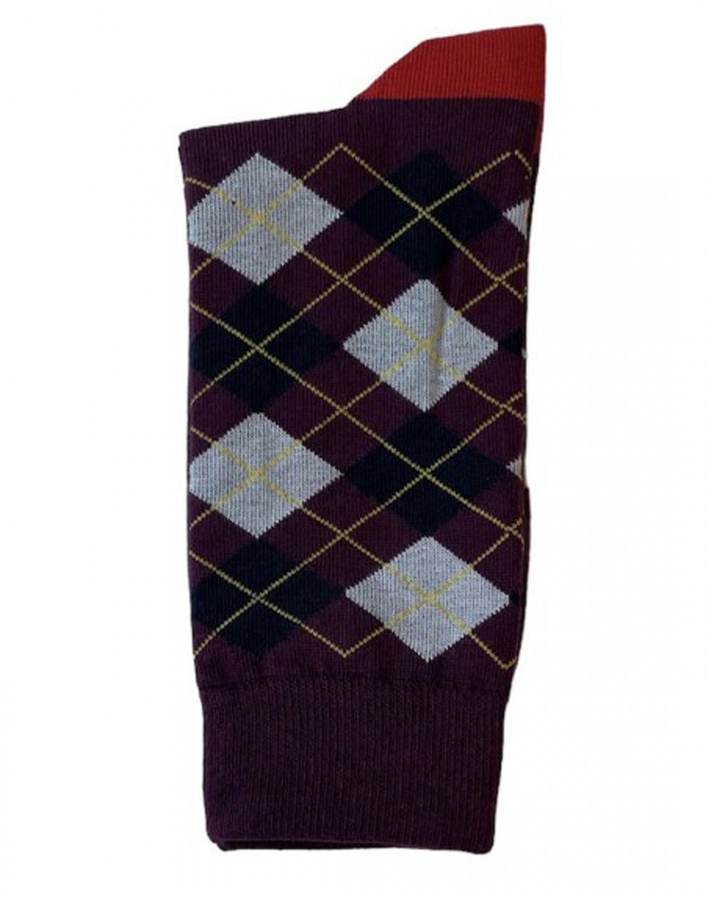 Gabicci Vintage Argyle Socks Burgundy