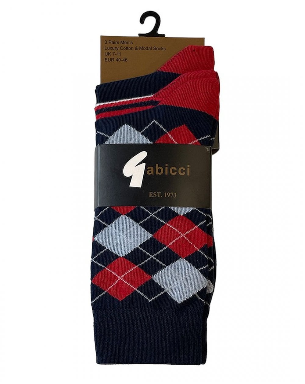 Gabicci Vintage Argyle Socks Navy