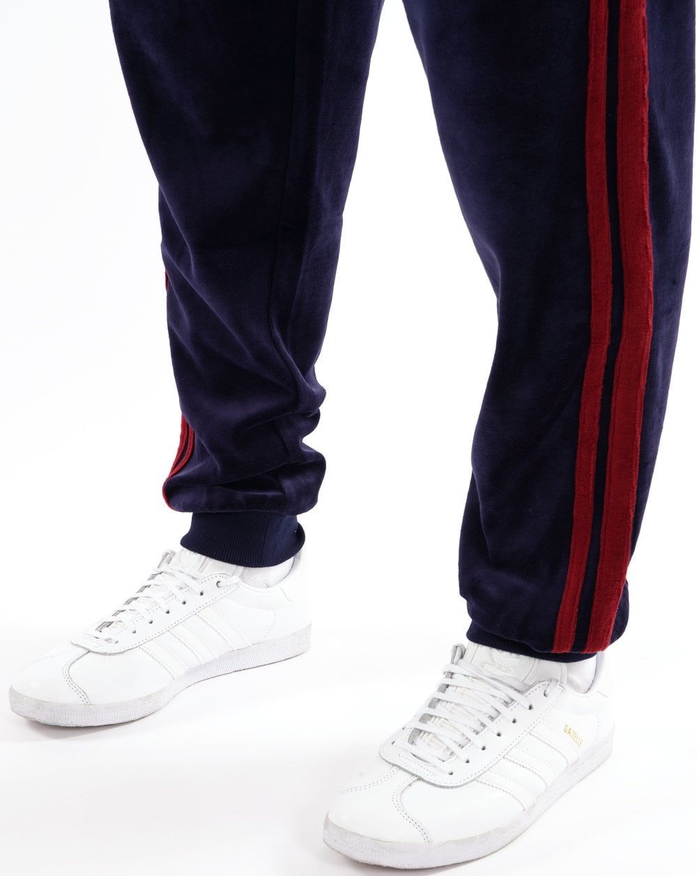 Sergio Tacchini Masters Velour Track Pants Navy Blue / Merlot