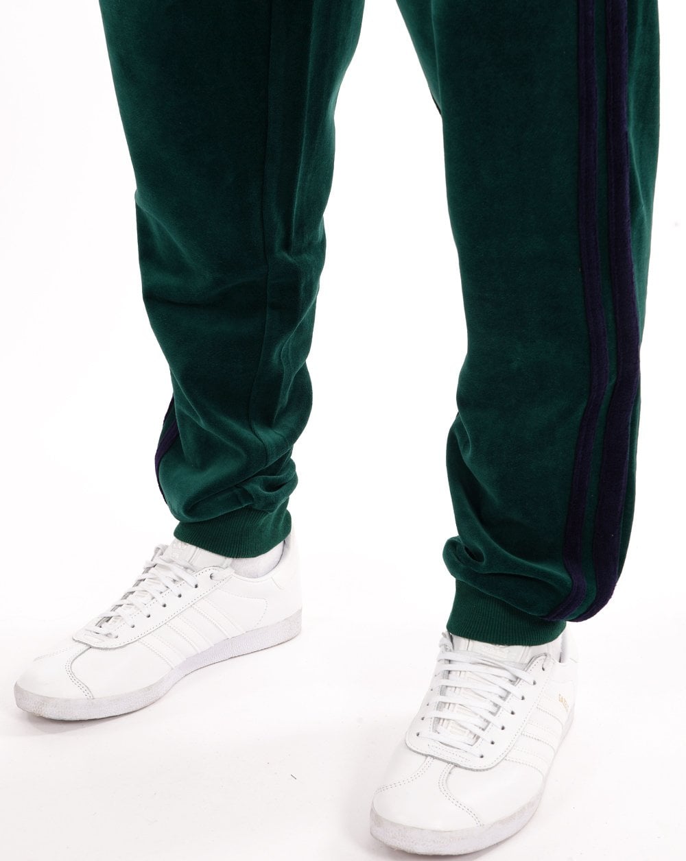 Sergio Tacchini Masters Velour Track Pants Green / Navy Blue
