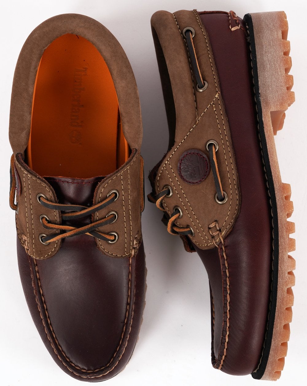 Timberland Authentics 3 Eye Boat Shoes Burgundy