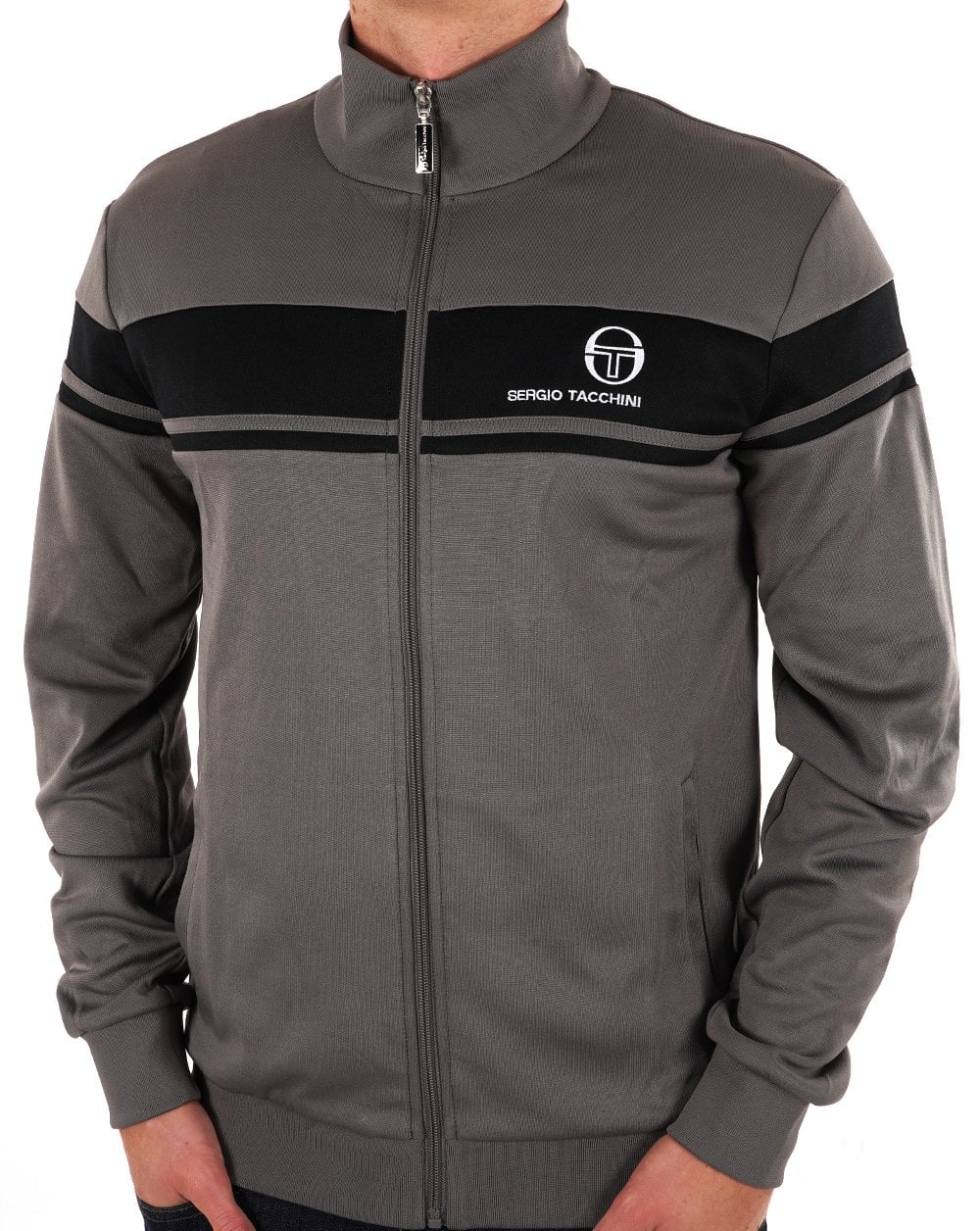 Sergio Tacchini Masters Track Top Grey Black