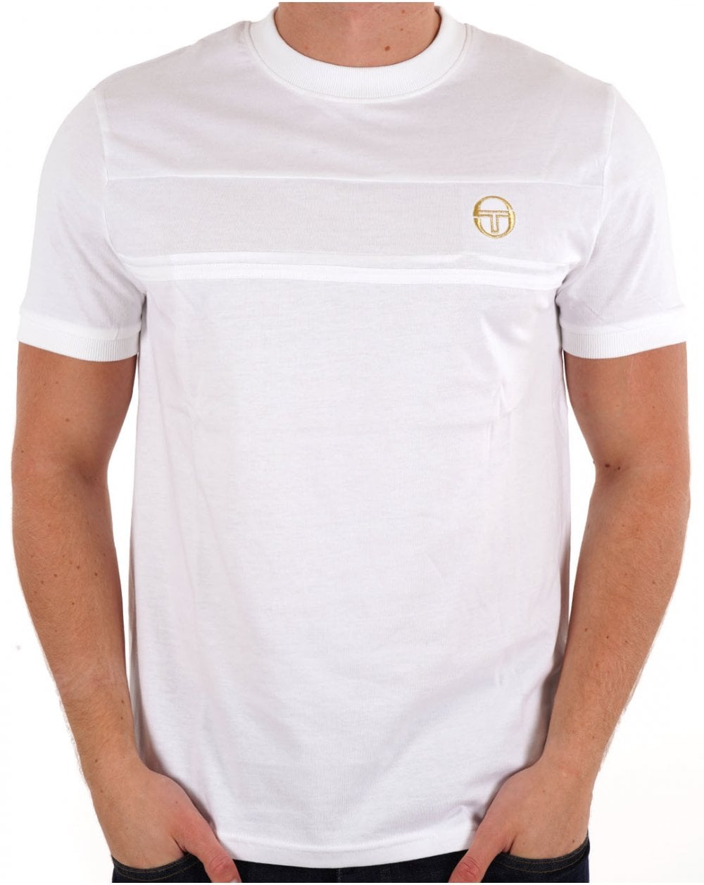 Sergio Tacchini Masters T Shirt White/Gold