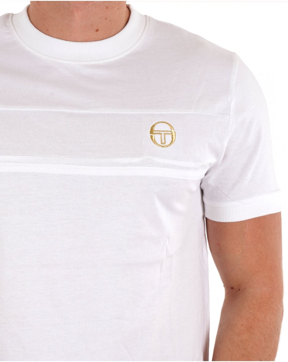 Sergio Tacchini Masters T Shirt White/Gold