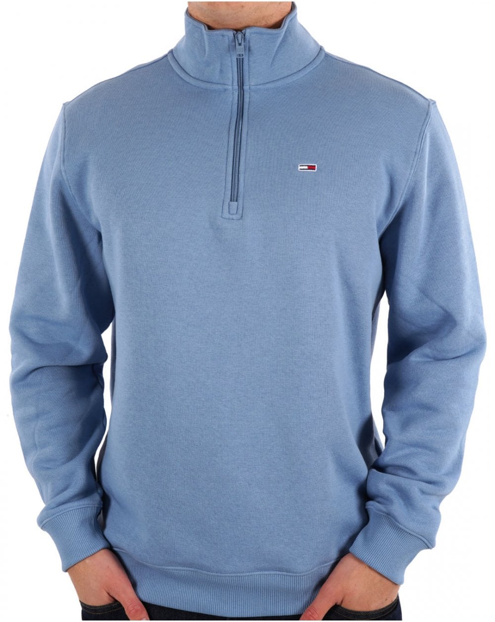Tommy Jeans 1/4 Zip Neck Sweat Colorado Blue