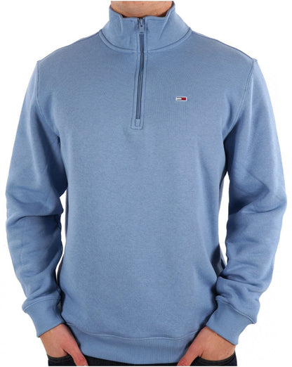 Tommy Jeans 1/4 Zip Neck Sweat Colorado Blue
