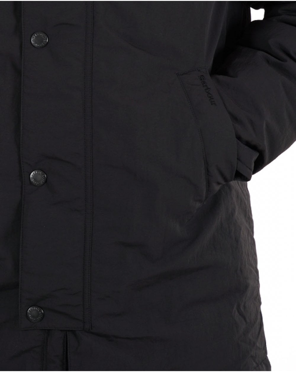 Barbour Winter Wadded Showerproof Mac Black Carbon