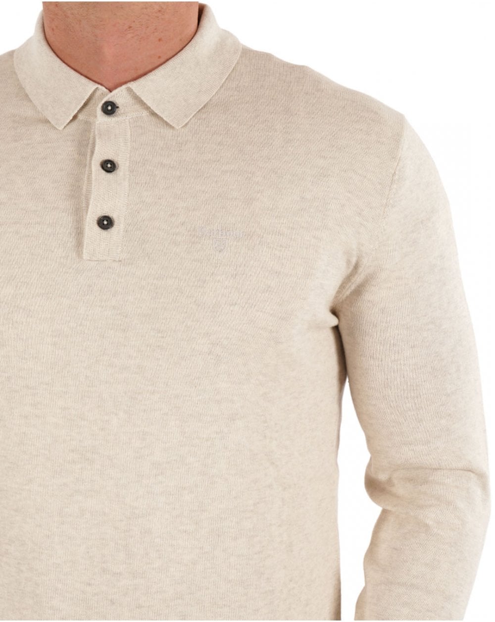 Barbour Bassington Knitted LS Polo Mist